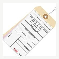 6.25x3.12 Inventory Tags 3 Part Carbonless #8 Pre-Wired 9000-9499 G16193 - alias listing