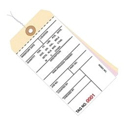 6.25x3.12 Inventory Tags 3 Part Carbonless #8 Pre-Wired 10000-10499 G16213 - alias listing