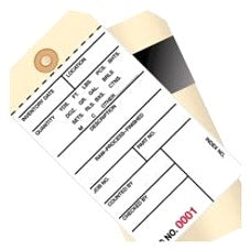 6.25x3.12 Inventory Tags 2 Part Carbon Style #8 1500-1999 500/Case G17041 - alias listing
