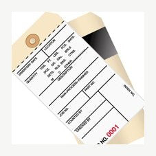 6.25x3.12 Inventory Tags 2 Part Carbon Style #8 1500-1999 500/Case