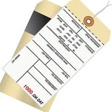 6.25x3.12 Inventory Tags 2 Part Carbon Style #8 Pre-Wired 1500-1999 G17043 - alias listing
