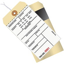 6.25x3.12 Inventory Tags 2 Part Carbon Style #8 Pre-Wired 1500-1999