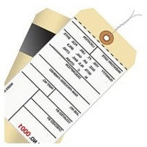 6.25x3.12 Inventory Tags 2 Part Carbon Style #8 Pre-Wired 2500-2999 G17063 - alias listing