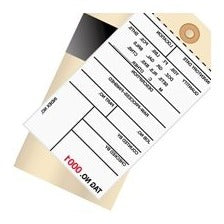 6.25x3.12 Inventory Tags 2 Part Carbon Style #8 3500-3999 500/Case G17081 - alias listing