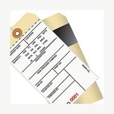 6.25x3.12 Inventory Tags 2 Part Carbon Style #8 Pre-Wired 3500-3999