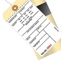 6.25x3.12 Inventory Tags 2 Part Carbon Style #8 Pre-Wired 4000-4499 G17093 - alias listing