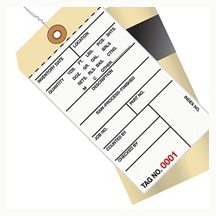 6.25x3.12 Inventory Tags 2 Part Carbon Style #8 Pre-Wired 4000-4499