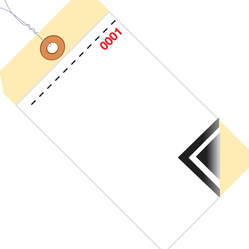 6 1/4 x 3 1/8 in 3-Part Carbon Inventory Tags Pre-Wired 500/Case G17503 - alias listing