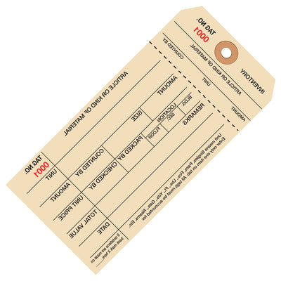 6 1/4 x 3 1/8 in #8 Manila Inventory Tags 1000/Case G18021 - alias listing