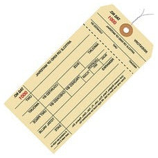 6.25x3.12 Inventory Tags 1 Part Stub Style #8 Pre-Wired 2000-2999 G18033 - alias listing