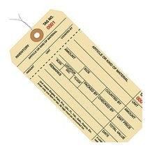 6.25x3.12 Inventory Tags 1 Part Stub Style #8 Pre-Wired 3000-3999