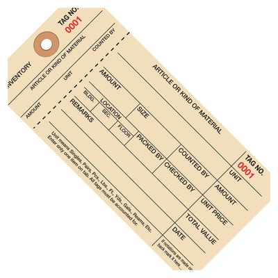 6 1/4 x 3 1/8 in 10 Pt Inventory Tags 1000/Case G18061 - alias listing