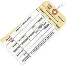 6.25x3.12 Inventory Tags 2 Part Carbonless Stub #8 Pre-Wired 0000-0499 G19013 - alias listing