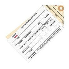6.25x3.12 Inventory Tags 2 Part Carbonless Stub Style #8 3500-3999 G19081 - alias listing