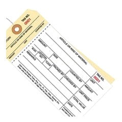 6.25x3.12 Inventory Tags 2 Part Carbonless Stub #8 Pre-Wired 3500-3999 G19083 - alias listing