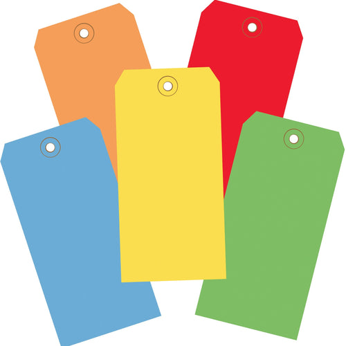 6 1/4 x 3 1/8 in 13 Pt Assorted Color Shipping Tags 1000/Case G21001 - alias listing