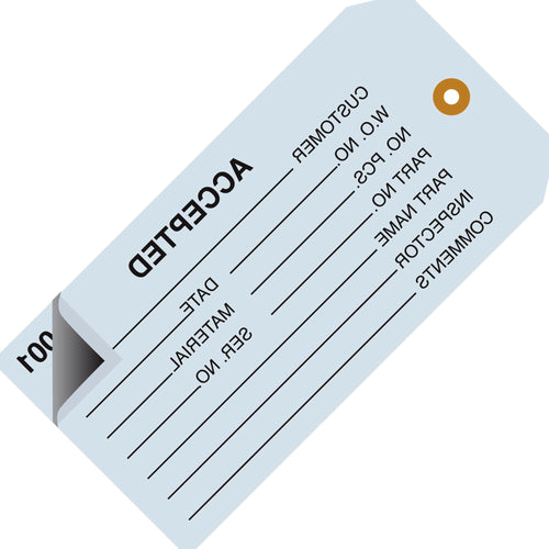 4 3/4 x 2 3/8 in Blue Cardstock Inspection Tags 500/Case G21011 - alias listing