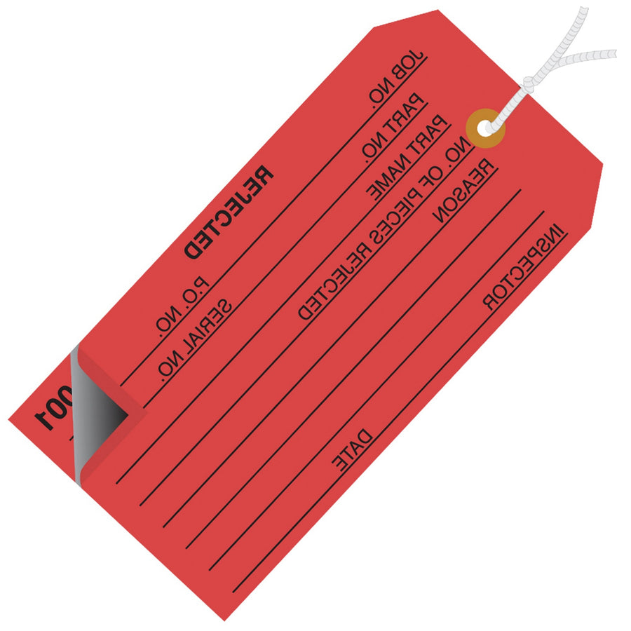 4 3/4 x 2 3/8 in Red Cardstock Inspection Tags 500/Case G21022 - alias listing