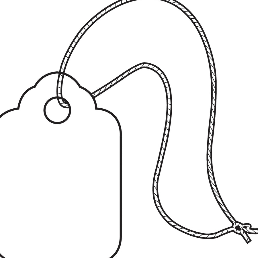 1 3/4 x 1 3/32 in White Pre-Strung Merchandise Tags 1000/Case G26005 - alias listing