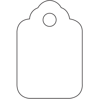 1 3/4 x 2 7/8" White Merchandise Tags 10pt Paper - Case of 1000