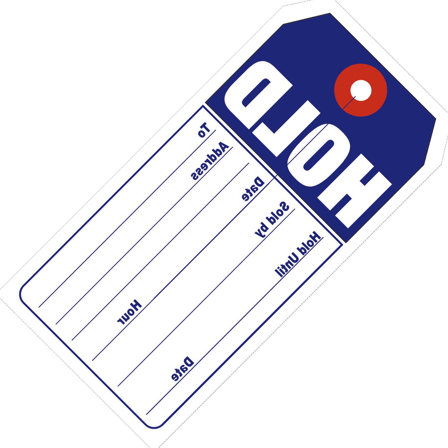 4 3/4 x 2 3/8 in Blue/White Cardstock Retail Tags 500/Case G26011 - alias listing