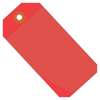 4 3/4 x 2 3/8 in 10 Mil Red Self-Laminating Tags Vinyl 100/Case G26025 - alias listing