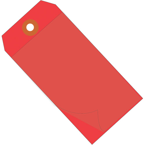 Professional-grade red self-laminating tags protect your shipping labels from water, oil, and contaminants. 10 mil vinyl construction with reinforced metal eyelet ensures durability through tough supply chains. Apply in seconds‚no equipment needed. Case of 100 tags, 4 3/4 x 2 3/8