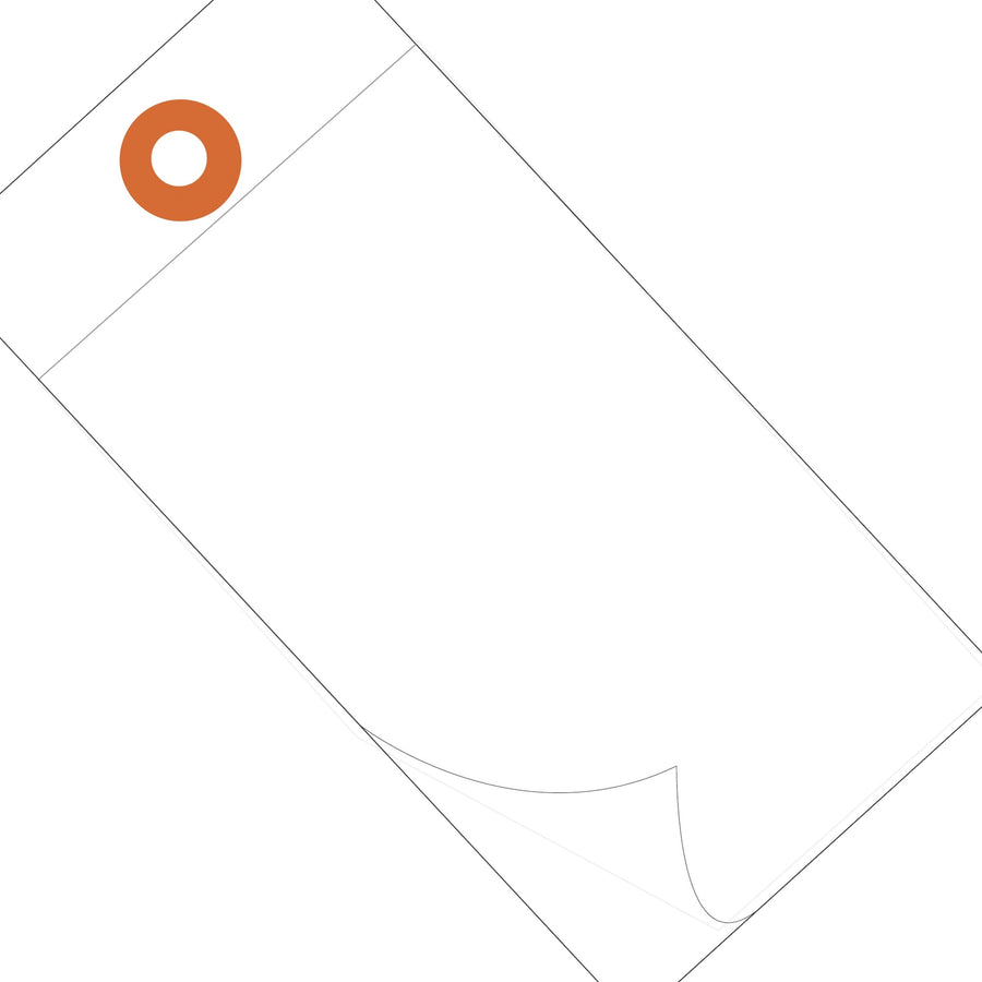 6.25x3.13 10 Mil White Self-Laminating Tags Vinyl 100/Case G26031 - alias listing