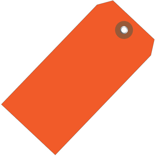 4 3/4 x 2 3/8 in 10 Mil Orange Plastic Shipping Tags Waterproof 100/Case G26053 - alias listing