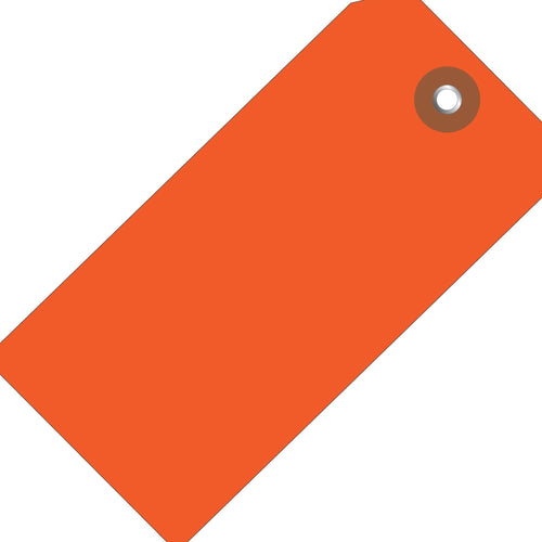 6 1/4 x 3 1/8 in 10 Mil Orange Plastic Shipping Tags Waterproof 100/Case G26060 - alias listing