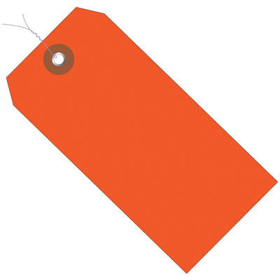 Waterproof vinyl shipping tags built for rough handling in any condition. Pre-wired with metal eyelet and ready to use. 6 1/4" x 3 1/8" orange tags sold by the case of 100‚cost-effective compliance solution for high-volume shippers.