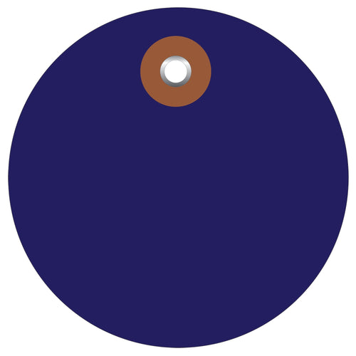 2 in Blue Vinyl Circle Tags with Metal Eyelet 100/Case G26069 - alias listing