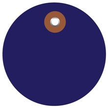 3 in Blue Plastic Circle Tags 100/Case