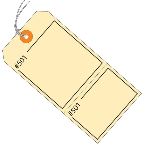 Professional-grade manila claim tags built tough with 13-point cardstock and pre-strung for instant use. Consecutively numbered design, perforated for easy tear-off‚ideal for coat checks, baggage tracking, and inventory control. Ships fast: 1 case = 1,000 tags.