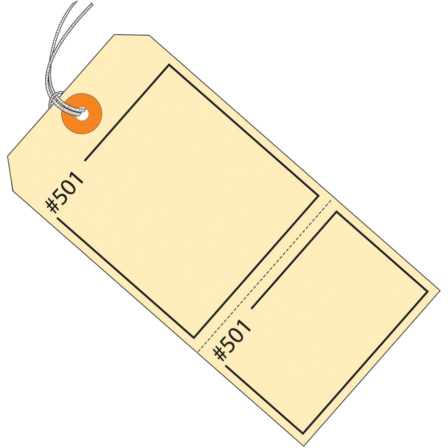 Professional-grade manila claim tags built tough with 13-point cardstock and pre-strung for instant use. Consecutively numbered design, perforated for easy tear-off‚ideal for coat checks, baggage tracking, and inventory control. Ships fast: 1 case = 1,000 tags.