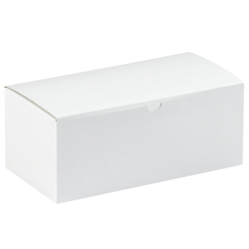 10x5x4 Fibreboard White Gift Boxes - One-Piece Setup, Case of 100