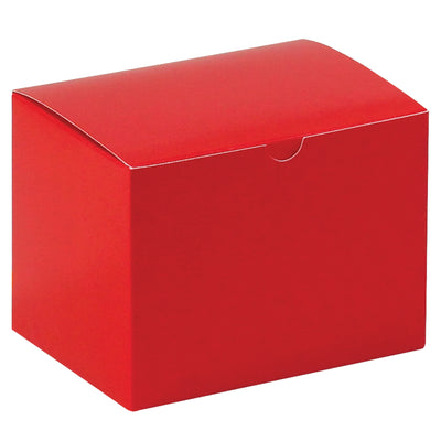Professional-grade holiday red gift boxes designed for retail packaging and sunglasses. One-piece fibreboard construction with convenient flat-ship design reduces storage costs. Each case includes 100 boxes ready for immediate deployment.