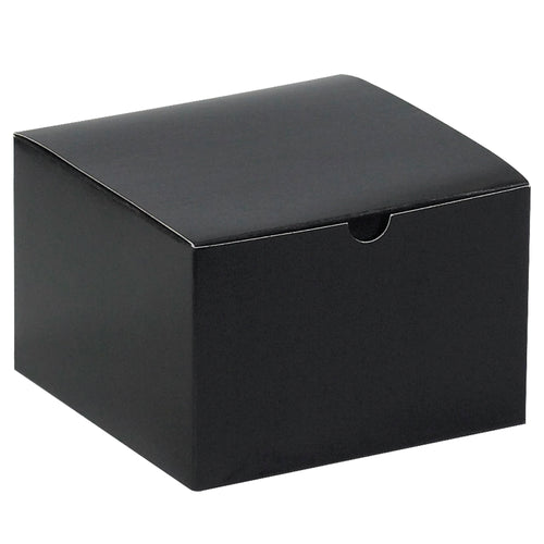 Ship smarter with 100 pre-made 6x6x4 black gloss gift boxes. One-piece fibreboard construction assembles in seconds with zero tools required. Stores flat, ships flat, and cuts your packaging labor by up to 80%‚ideal for retailers, e-commerce fulfillment, and bulk gift packaging.