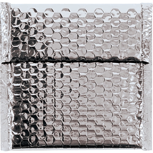 Protect fragile items and elevate your brand with these 6.75x7 silver glamour bubble mailers. Made from 92 gauge metallized polyester with peel-and-seal closure, they're lightweight, moisture-resistant, and ship-ready. 72 mailers per case.