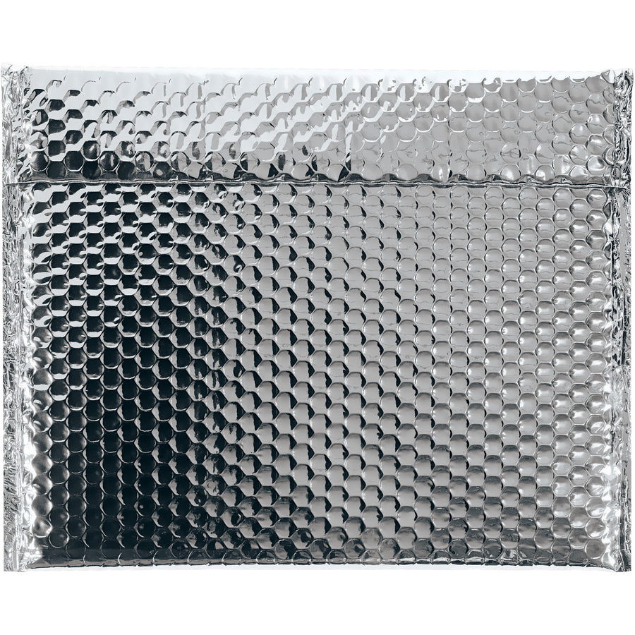 Protect fragile shipments while making a memorable unboxing impression with these 11 x 13 3/4" silver glamour bubble mailers. Featuring 92 gauge metallized polyester construction with integrated peel-and-seal closure, each case of 48 delivers lightweight, moisture-resistant cushioning for e-commerce, jewelry, and specialty goods. Grab customer attention with premium metallic appeal‚no additional branding needed.