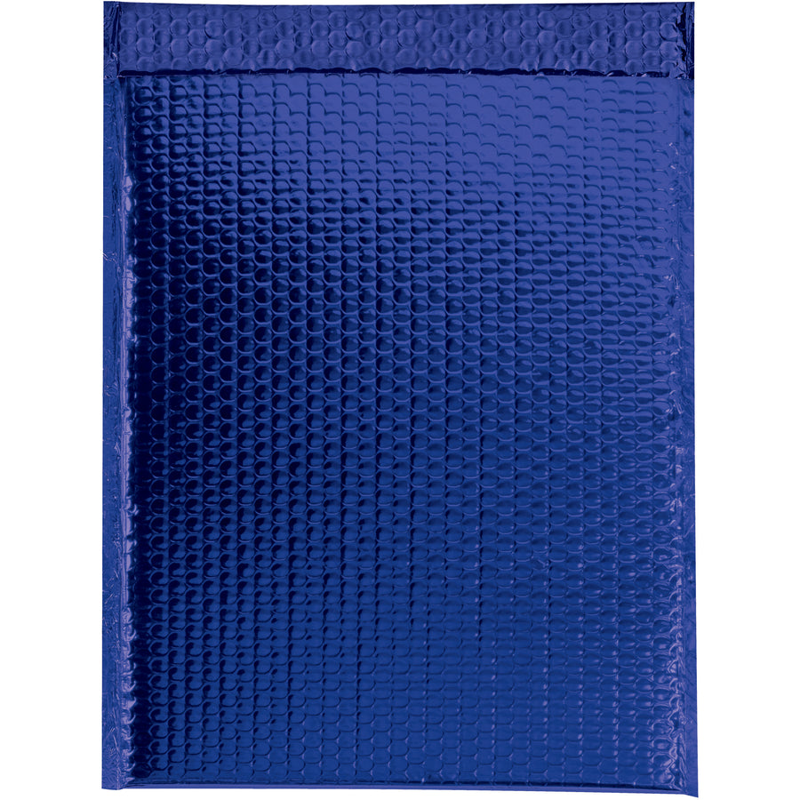 Protect fragile goods while making a premium first impression with these 13x17.5" blue metallic bubble mailers. Features 92 gauge metalized polyester construction with peel-and-seal closure, moisture resistance, and lightweight design‚ideal for e-commerce packers shipping jewelry, cosmetics, and delicate items. 100 mailers per case.