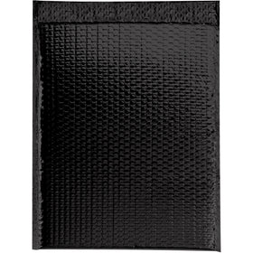 Elevate your brand while protecting shipments. These 13x17.5" metallic black bubble mailers combine eye-catching glamour packaging with reliable shock protection for fragile goods. 92 gauge construction with moisture-resistant properties and convenient peel-and-seal closure–100 mailers per case.