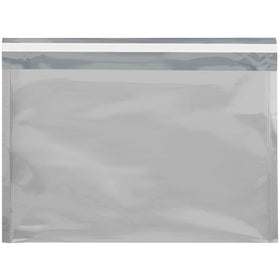 Elevate your brand with these 9.5x12.75 silver metallic mailing bags–durable 2.8 mil aluminized polyester laminate with peel & seal closure. Water-resistant and puncture-resistant for reliable protection. Case of 250 units delivers professional presentation that increases response rates.