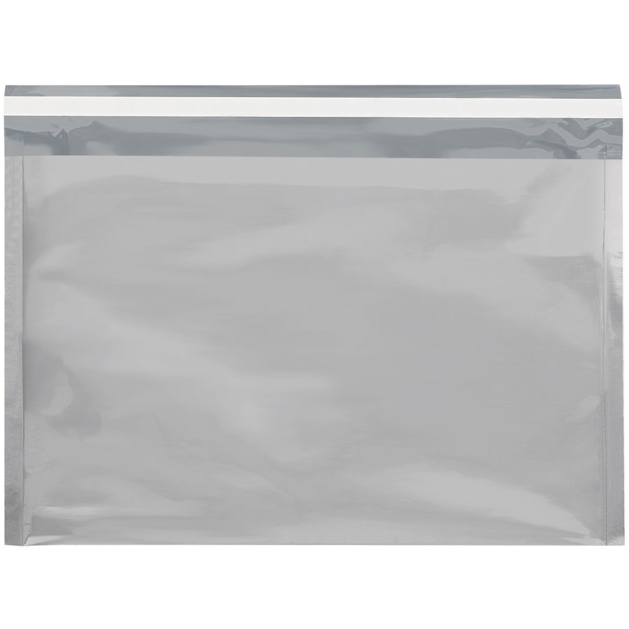 Elevate your brand with these 9.5x12.75 silver metallic mailing bags–durable 2.8 mil aluminized polyester laminate with peel & seal closure. Water-resistant and puncture-resistant for reliable protection. Case of 250 units delivers professional presentation that increases response rates.
