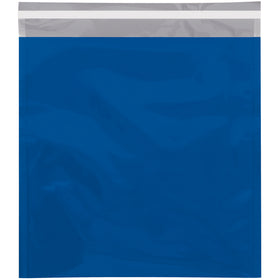 Elevate your brand presentation with these premium 10.75x13" blue metallic self-seal mailers featuring durable 2.8 mil aluminized polyester construction. The bright, shiny metallic finish increases customer engagement and response rates while the peel-and-seal adhesive closure ensures secure, professional delivery. Sold by the case of 250 units–perfect for e-commerce brands seeking premium packaging that stands out.