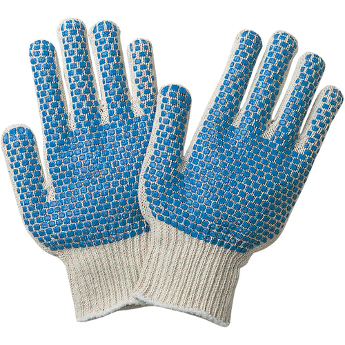 PVC dots on both sides deliver superior grip and control for warehouse and industrial applications. Poly/cotton blend construction offers comfort and durability. Small size, sold as case of 12 pairs‚ready to equip your entire team.
