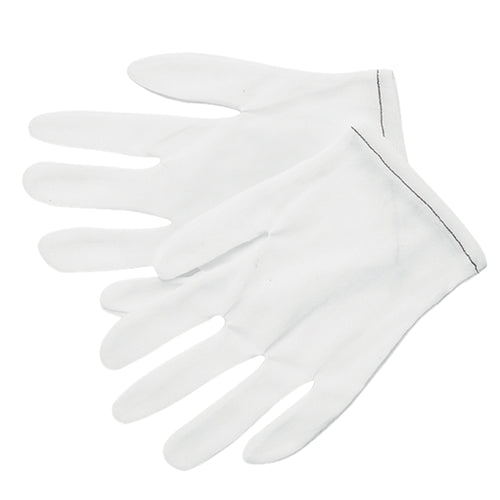 Protect products from scratches and fingerprints with these 40 Denier white nylon inspection gloves. Ideal for assembly, inspections, and parts handling in warehouses and manufacturing facilities. Sold as a case of 12 pairs for cost-effective bulk ordering.