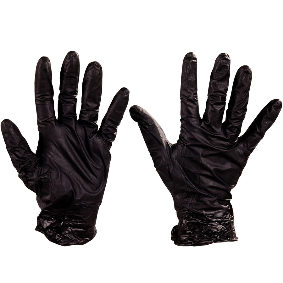 Best® Nighthawk™ Large Nitrile Gloves deliver superior grip and durability for industrial work environments. Powder-free, 4-mil thickness, sold as a case of 50 pairs–ideal for mechanics, maintenance crews, and law enforcement. Latex-free with electrostatic dissipative properties for safe handling of sensitive materials.