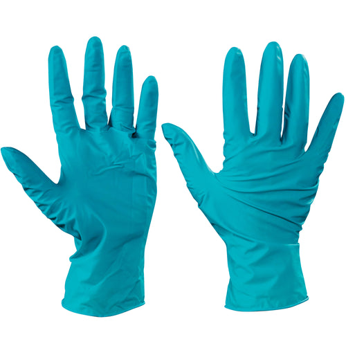 Heavy-duty XL nitrile gloves deliver three times more puncture resistance than latex or vinyl alternatives. Powder-free and silicone-free 5 mil construction provides superior grip and protection against grease, oil, and industrial hazards. Shipped by the case of 100 for warehouse and industrial operations.