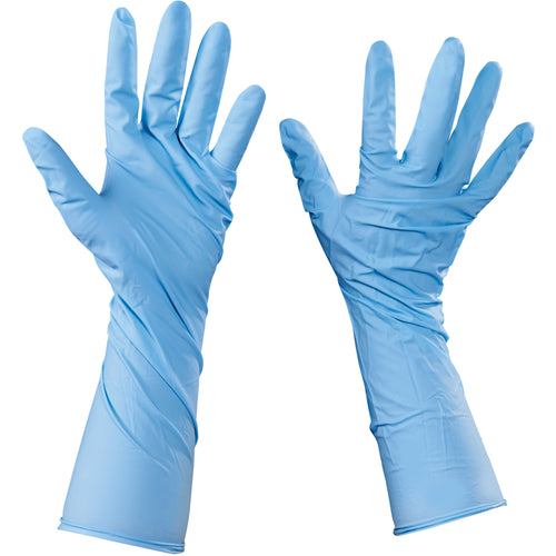 Protect your workforce with puncture-resistant, powder-free nitrile gloves featuring extended cuffs that shield wrists and forearms from abrasives and splashes. These 6 mil industrial-grade gloves deliver superior dexterity and tactile sensitivity without compromising durability, sold in economical cases of 50.
